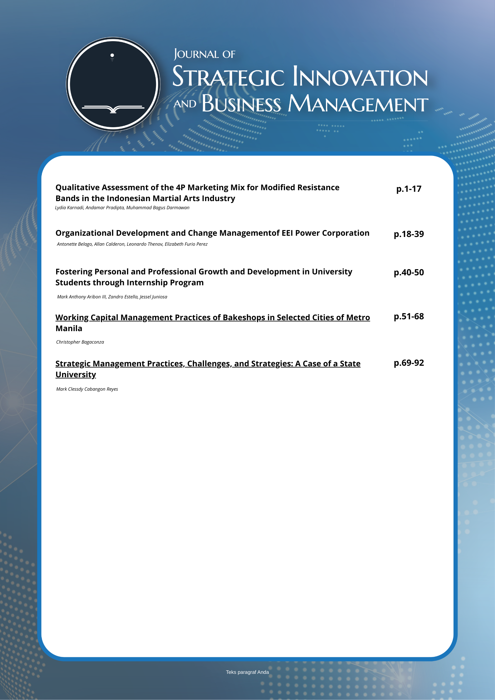 					View 2025: JSIBM Vol 01 No.02
				